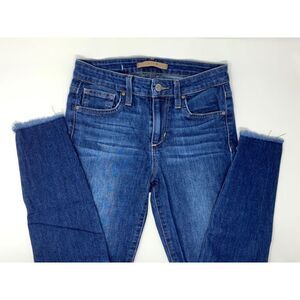 Joe's Skinny Ankle Cotton Blend Raw Hem Women's‎ Blue Jeans Size W25 L27